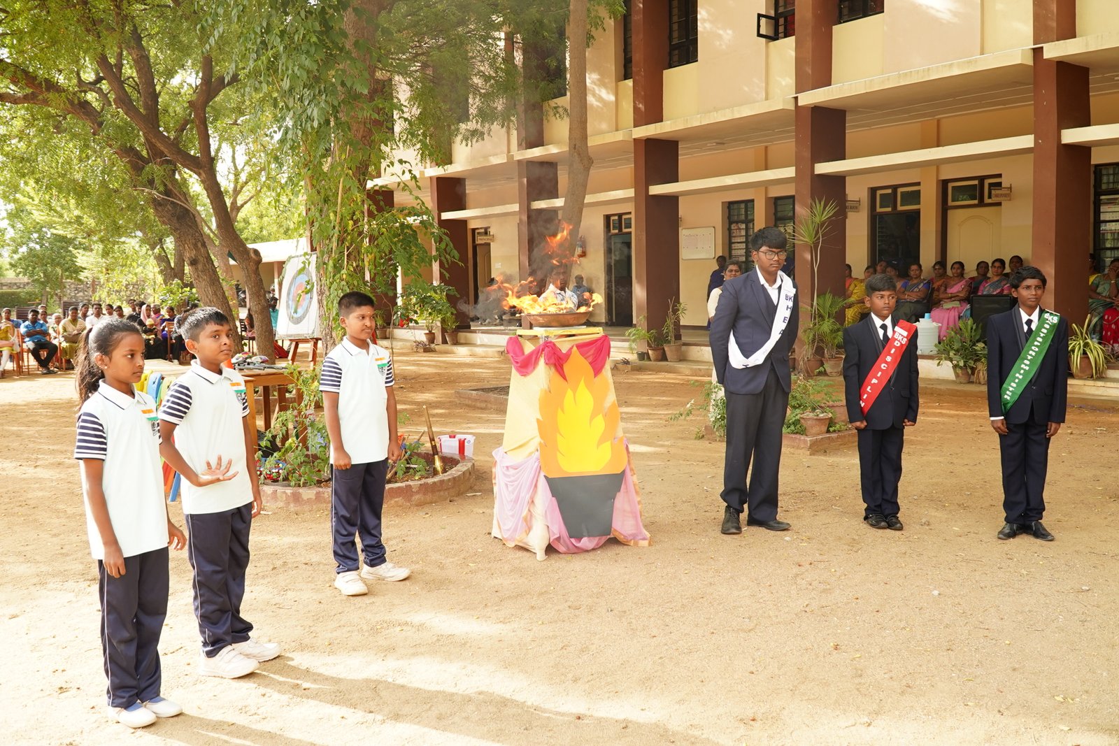 Students celebrating Independence Day